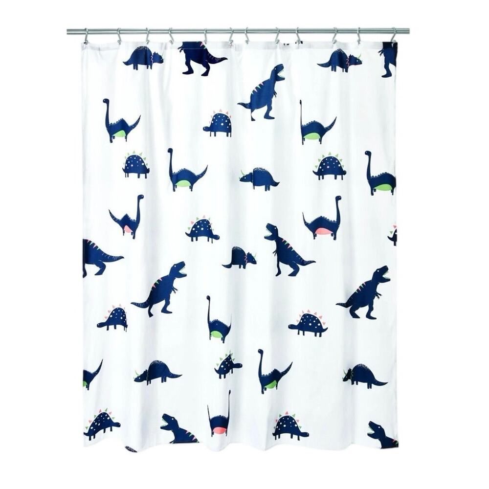 Dinosaur  Fabric Shower Curtain multi color size 72" x 72"